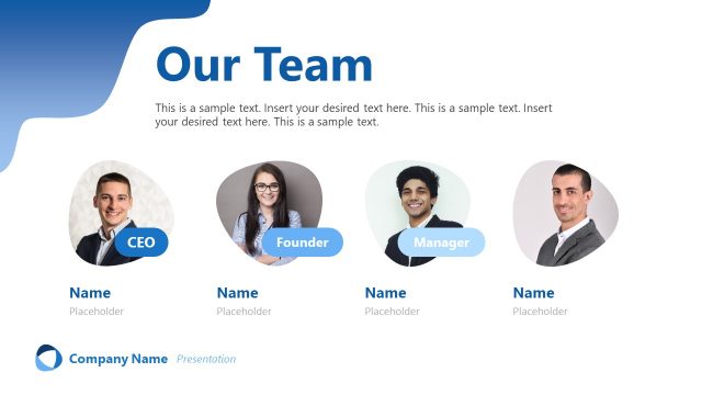 Our Team Slide with Creative Images