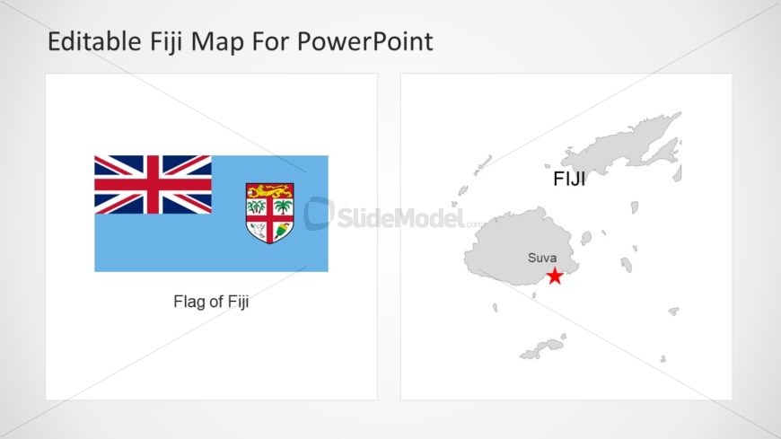 Island Map PowerPoint Silhouette