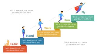 5 Steps PowerPoint Diagram Man Illustrations