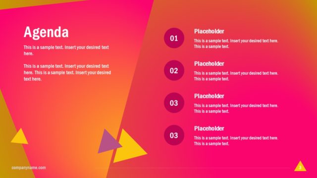 Agenda Slide of Plasma PowerPoint