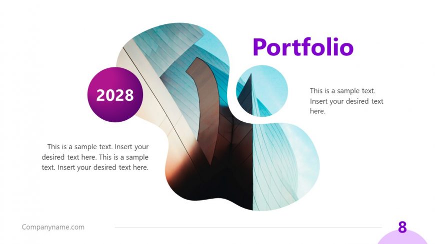 Business Portfolio Presentation Purple Aesthetic PPT