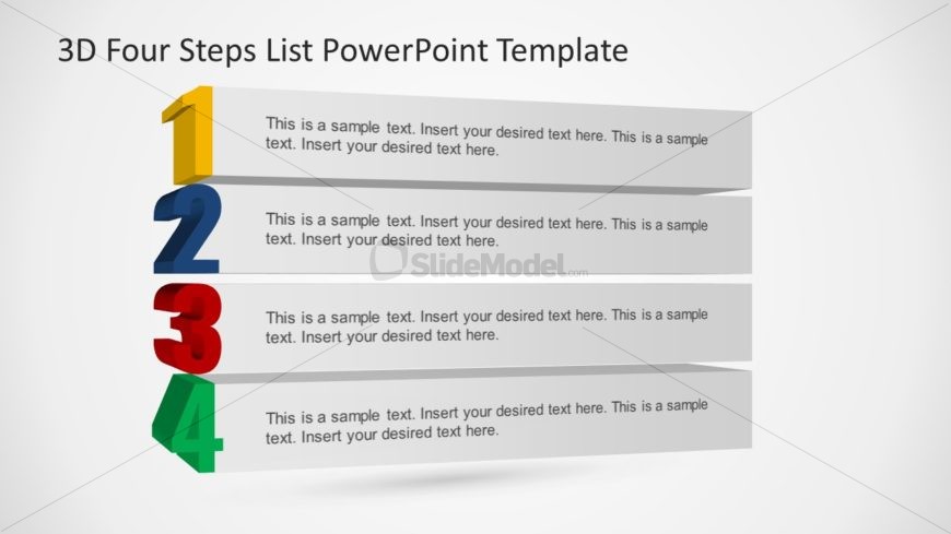 4 Steps Diagram Template