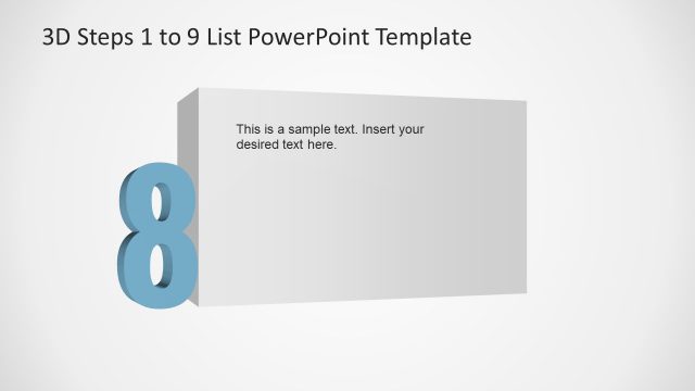 Numbered List 3D Number 8 PowerPoint Template
