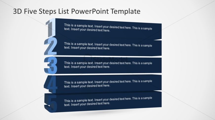 Flat Template of 3D Agenda Slides