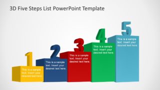 Bar Diagram 3D Layout PPT