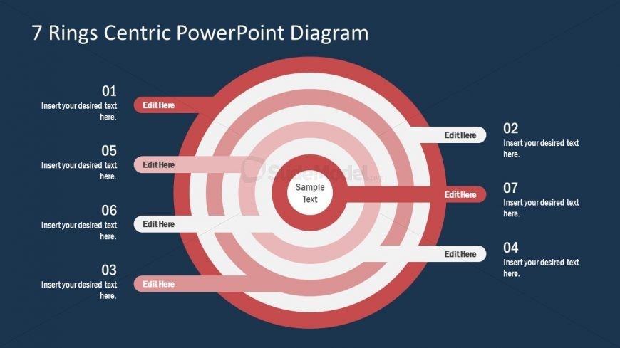 PPT Circular Diagram 7 Centric Rings