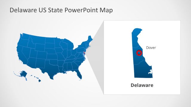 USA Editable Map and Delaware PPT