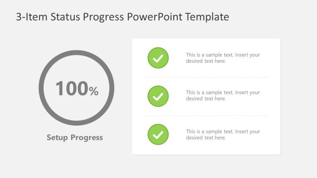 3-Item Status Progress PPT Template