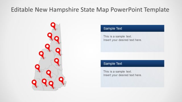 Silhouette Map New Hampshire Template