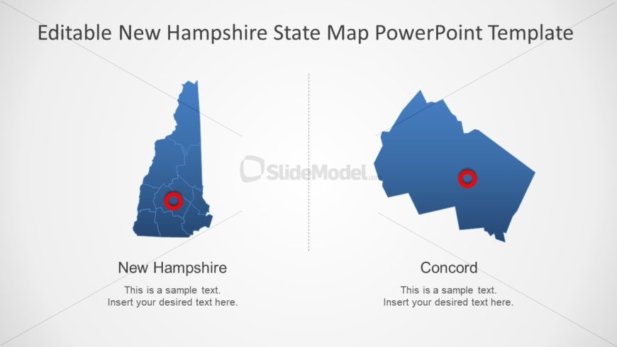 PPT Map of New Hampshire State