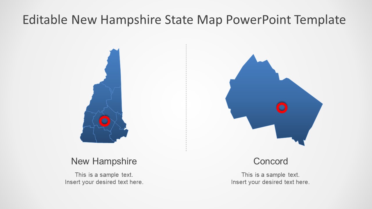 PPT Map of New Hampshire State