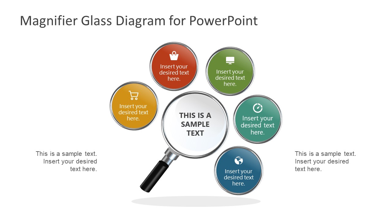 5-Step Magnifying Glass Presentation Template