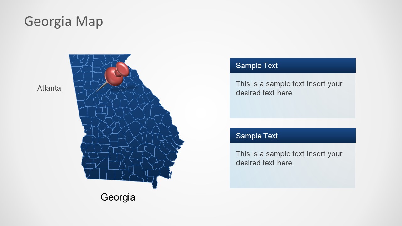 Political Map of Georgia Atlanta PowerPoint - SlideModel