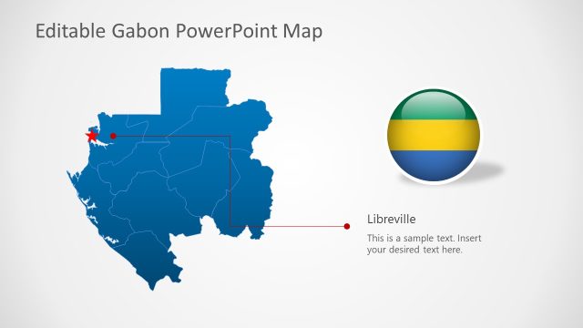 Editable Gabon Map PPT Template for Presentation