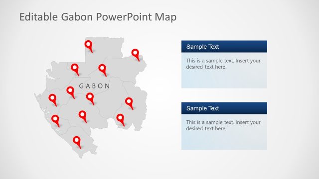 Editable Gabon Country PPT Map