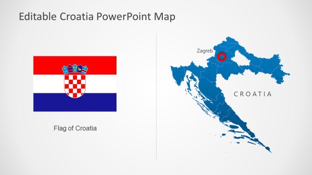 Editable Croatia Map Slide Template