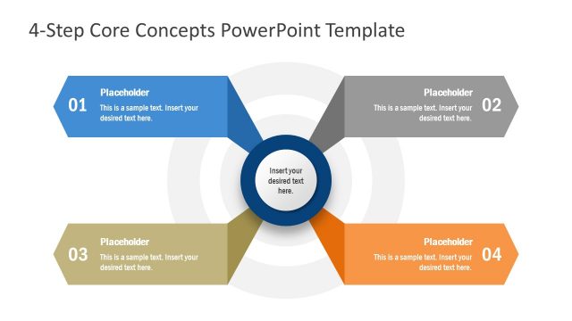 4-Step Core Concept PowerPoint Template