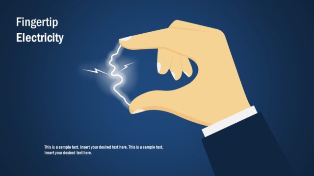 Electric Spark on Hand Illustration PPT