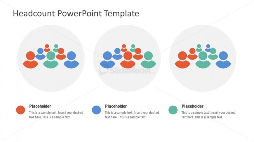 3 Groups Headcount PowerPoint