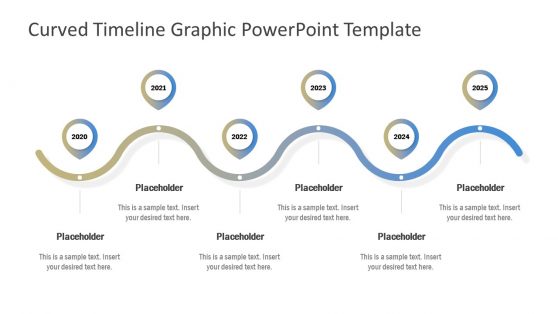 Curved Timeline Graphic PowerPoint Template