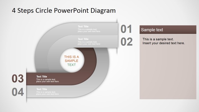4 Steps Circular PPT Diagram