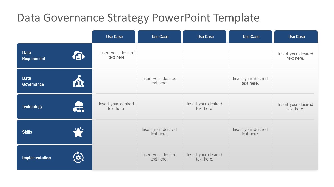 Governance Strategy PowerPoint Martix