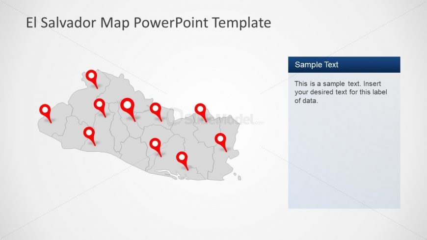 Gray Location Map of El Salvador