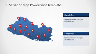 El Salvador PowerPoint Map Blue