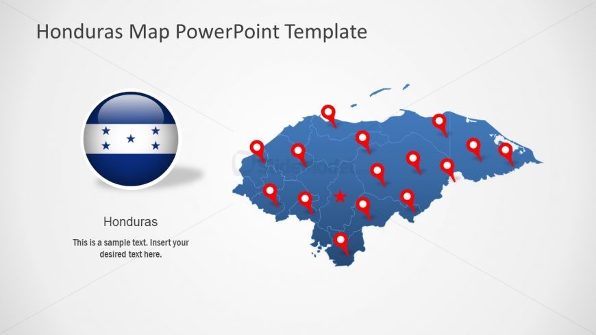 PowerPoint Map of Honduras