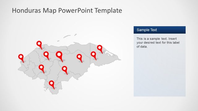 Outline PowerPoint Map of Honduras