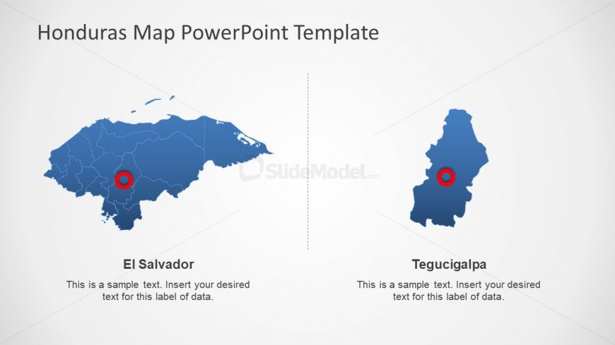 Blue Outline Honduras Map