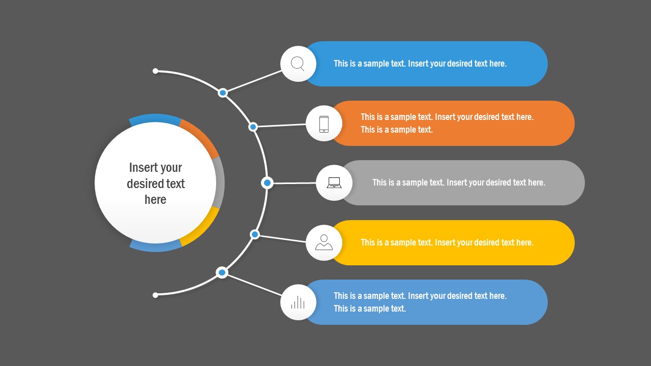 MultiItem Agenda Slide Design for PowerPoint SlideModel