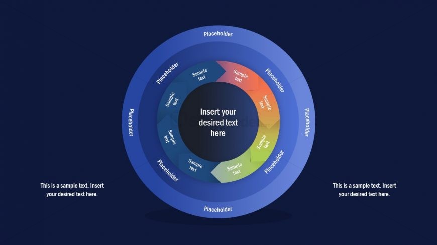 Editable Multi-Layer 4 Segment Circular Diagram 