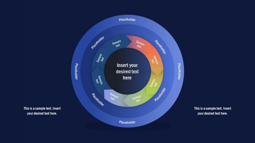 Editable Multi-Layer 5 Segment Circular Diagram 