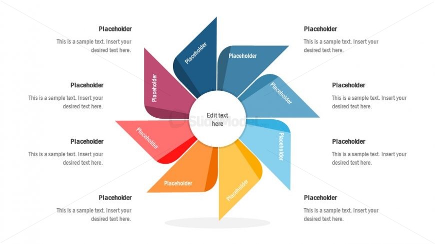 PowerPoint 8 Item Diagram PPT