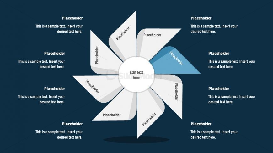 FlyWheel PowerPoint 2 Segment Process Cycle 