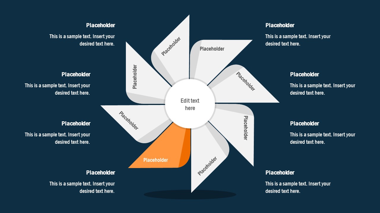 FlyWheel PowerPoint 5 Segment Process Cycle 