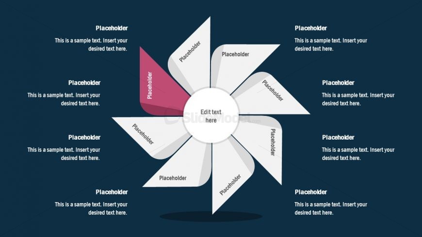 FlyWheel PowerPoint 6 Segment Process Cycle 