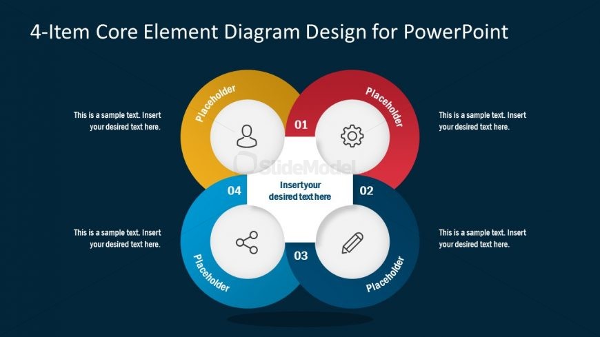 Core Element PowerPoint 4 Steps Diagram - SlideModel