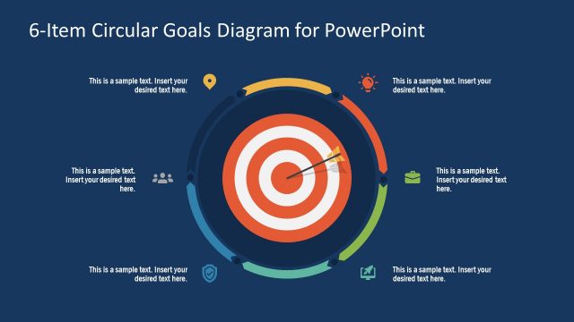 Editable Circular Goals Diagram Item 5