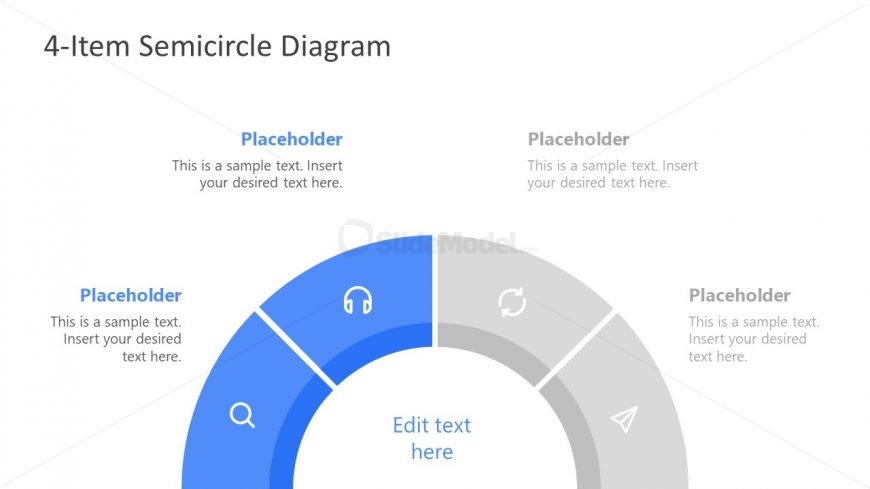 4 Steps Semicircle Diagram