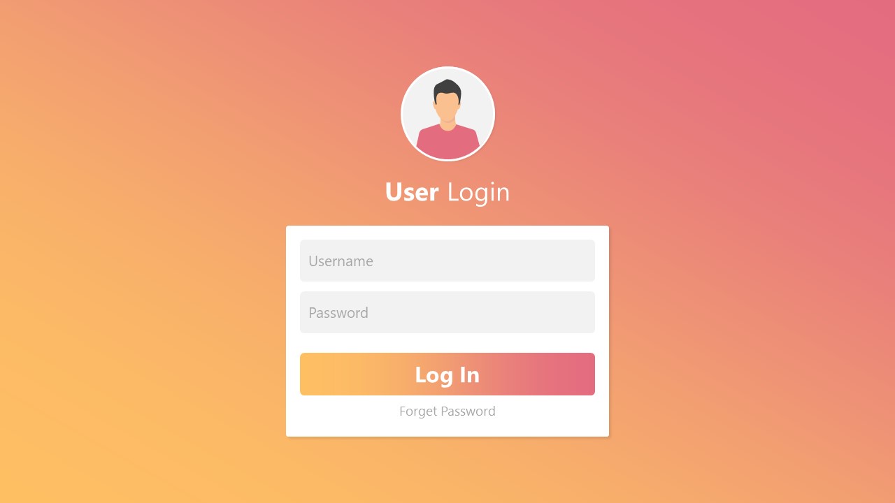 Presentation of Login Mockup Page