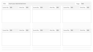 6 Frames per Page Storyboard PowerPoint Template Slide