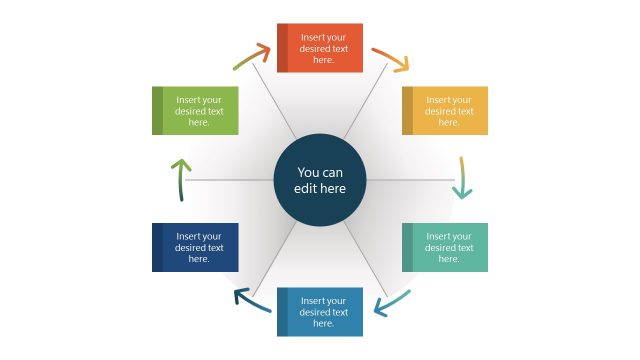 6-Item Wheel Diagram PowerPoint Template