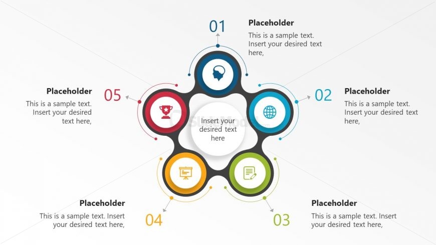 PPT Infographic 5 Steps Diagram