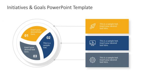 Initiatives and Goals PowerPoint Diagram