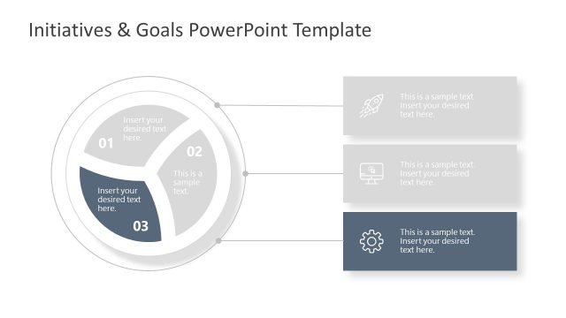 Editable PowerPoint Diagram for Initiatives and Goals