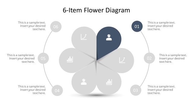 Step 1 Flower Diagram PowerPoint