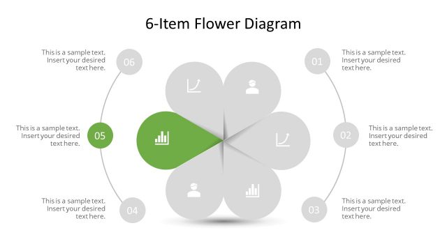 Step 5 Flower Diagram PowerPoint
