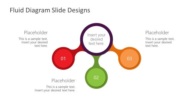 Fluid Diagram 3 Steps Design PowerPoint